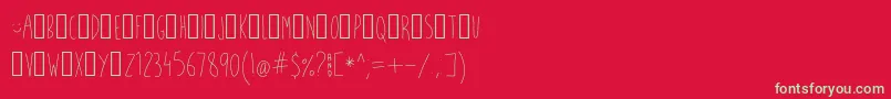 フォントWhatFish – 赤い背景に緑の文字