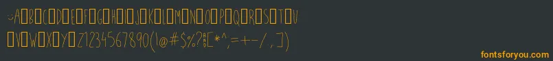 フォントWhatFish – 黒い背景にオレンジの文字