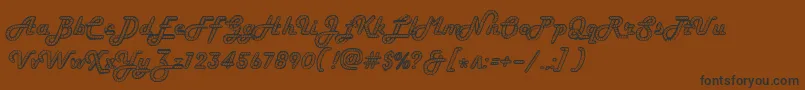 Howdyroper-Schriftart – Schwarze Schriften auf braunem Hintergrund