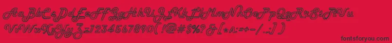 Howdyroper Font – Black Fonts on Red Background