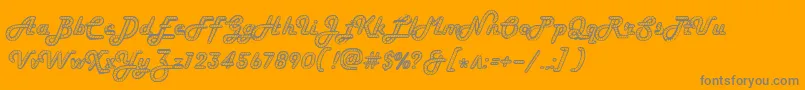 Howdyroper Font – Gray Fonts on Orange Background