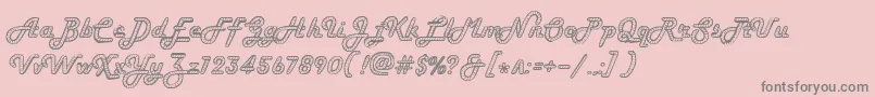 Howdyroper Font – Gray Fonts on Pink Background