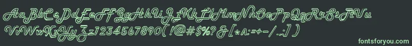 Howdyroper Font – Green Fonts on Black Background