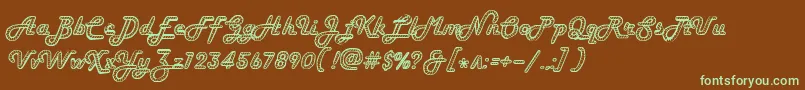 Howdyroper Font – Green Fonts on Brown Background
