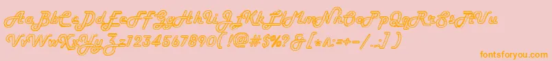 Howdyroper Font – Orange Fonts on Pink Background