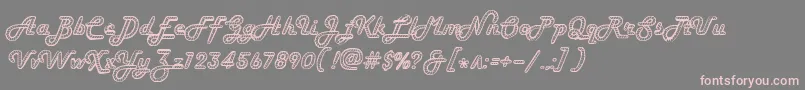Howdyroper Font – Pink Fonts on Gray Background