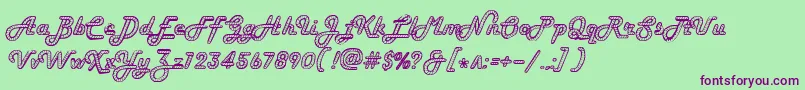 Howdyroper Font – Purple Fonts on Green Background