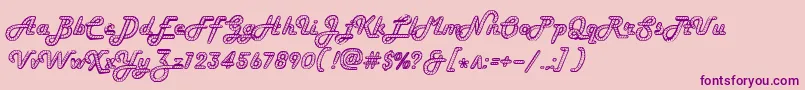 Howdyroper-Schriftart – Violette Schriften auf rosa Hintergrund