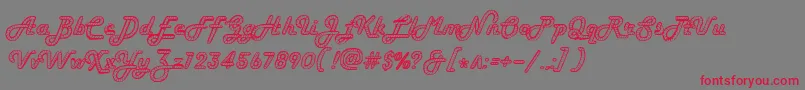 Шрифт Howdyroper – красные шрифты на сером фоне