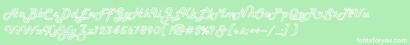 Howdyroper Font – White Fonts on Green Background