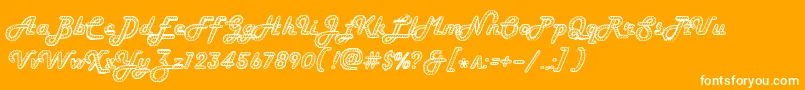 Howdyroper-Schriftart – Weiße Schriften auf orangefarbenem Hintergrund