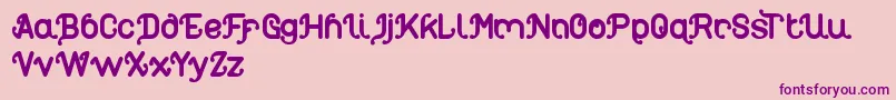 Myheart-Schriftart – Violette Schriften auf rosa Hintergrund