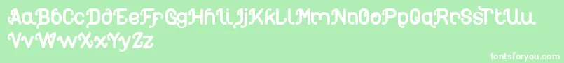 Myheart Font – White Fonts on Green Background
