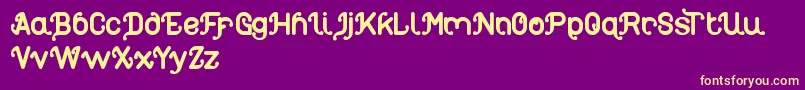 Myheart Font – Yellow Fonts on Purple Background