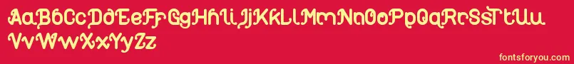 Myheart Font – Yellow Fonts on Red Background