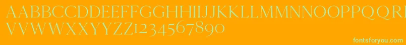 Cammrondemo Font – Green Fonts on Orange Background