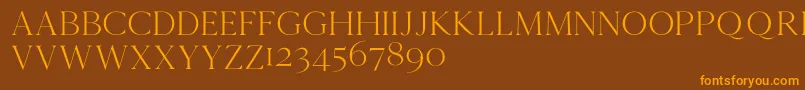 Cammrondemo Font – Orange Fonts on Brown Background