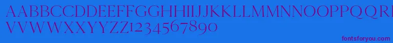 Cammrondemo Font – Purple Fonts on Blue Background