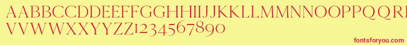Cammrondemo Font – Red Fonts on Yellow Background