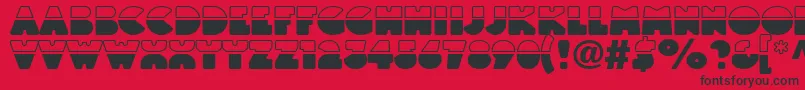 Linotypeblackwhite Font – Black Fonts on Red Background