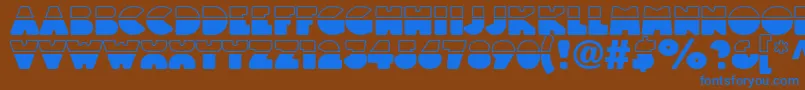 Linotypeblackwhite Font – Blue Fonts on Brown Background