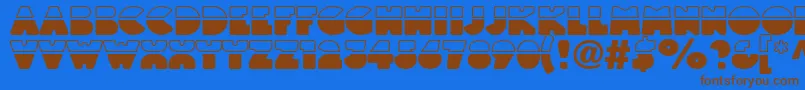 Linotypeblackwhite Font – Brown Fonts on Blue Background