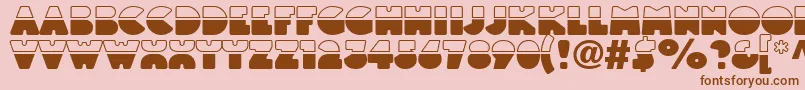 Linotypeblackwhite Font – Brown Fonts on Pink Background