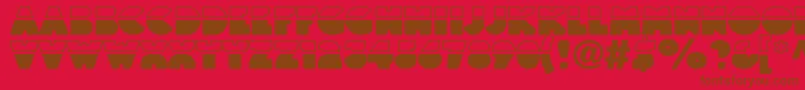 Linotypeblackwhite Font – Brown Fonts on Red Background