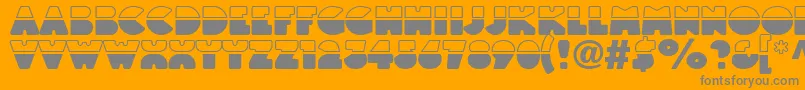 Fonte Linotypeblackwhite – fontes cinzas em um fundo laranja