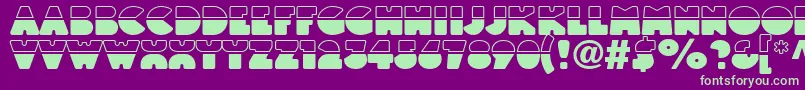 Linotypeblackwhite Font – Green Fonts on Purple Background