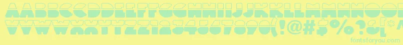 Linotypeblackwhite Font – Green Fonts on Yellow Background