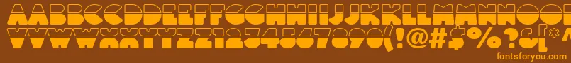 Linotypeblackwhite Font – Orange Fonts on Brown Background