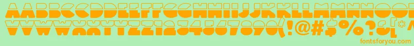 Linotypeblackwhite Font – Orange Fonts on Green Background