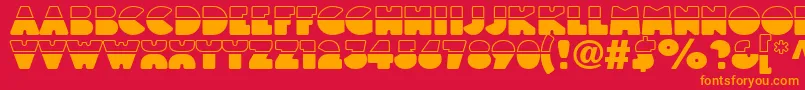 Linotypeblackwhite Font – Orange Fonts on Red Background