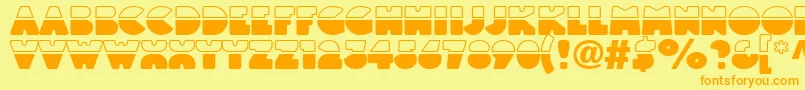 Linotypeblackwhite Font – Orange Fonts on Yellow Background