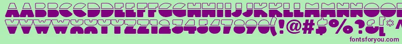 Linotypeblackwhite Font – Purple Fonts on Green Background