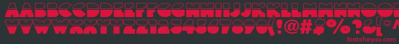 Czcionka Linotypeblackwhite – czerwone czcionki na czarnym tle