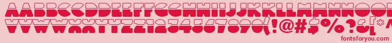 Linotypeblackwhite Font – Red Fonts on Pink Background
