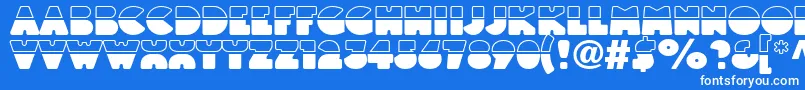 Linotypeblackwhite Font – White Fonts on Blue Background