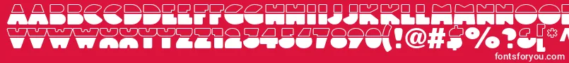 Czcionka Linotypeblackwhite – białe czcionki na czerwonym tle