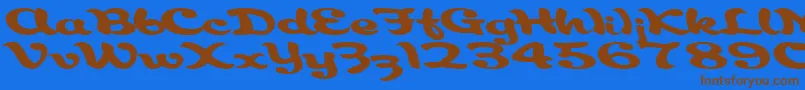 AborigianlRegularTtnorm Font – Brown Fonts on Blue Background