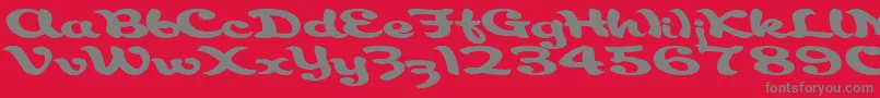 フォントAborigianlRegularTtnorm – 赤い背景に灰色の文字