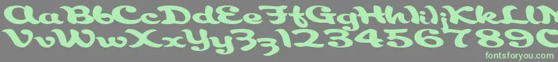 AborigianlRegularTtnorm-Schriftart – Grüne Schriften auf grauem Hintergrund
