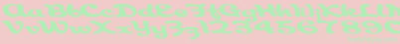 AborigianlRegularTtnorm Font – Green Fonts on Pink Background