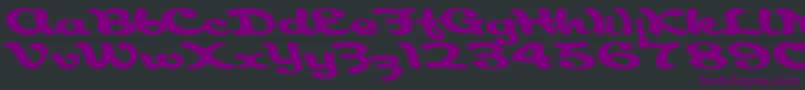 AborigianlRegularTtnorm-Schriftart – Violette Schriften auf schwarzem Hintergrund