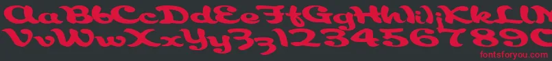 AborigianlRegularTtnorm Font – Red Fonts on Black Background
