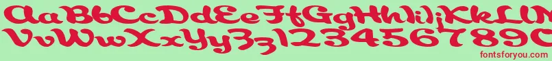 AborigianlRegularTtnorm Font – Red Fonts on Green Background