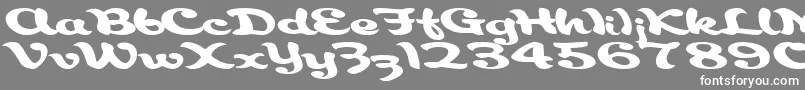 フォントAborigianlRegularTtnorm – 灰色の背景に白い文字