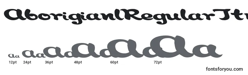 AborigianlRegularTtnorm Font Sizes
