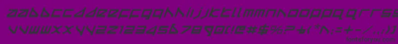 Czcionka Deltav2i – czarne czcionki na fioletowym tle